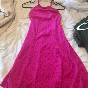 Halter top pink dress